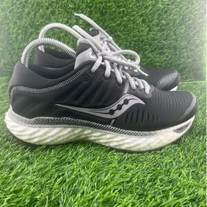 Saucony Hurricane 23 Women's Running Shoes Black Gray Size 7.5 Walking Comfort